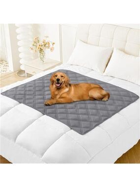 Waterproof Dog Bed Cover Blanket 40x50 Soft Reversible Pet Blanket Gray Comfy NW